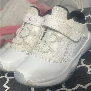 Jordan Kids White and Black Sneakers